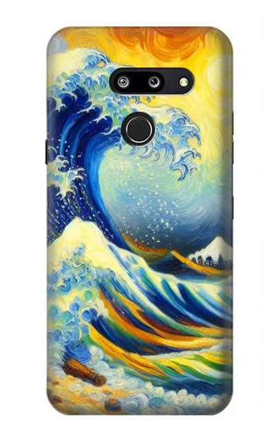 S4005 Oil Color Painting Great Waves Case Cover Custodia per LG G8 ThinQ