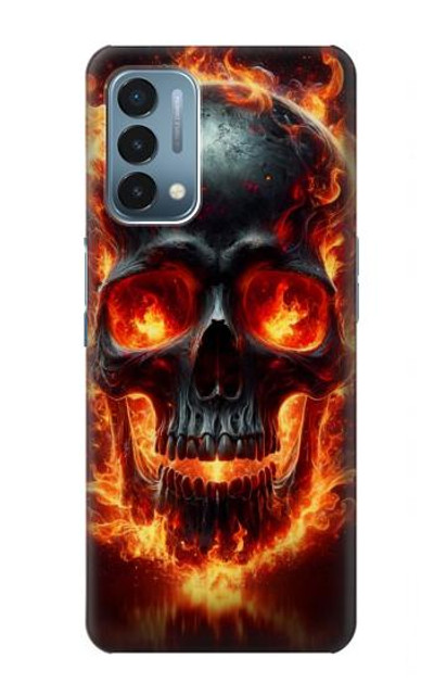 S3986 Fire Skull Case Cover Custodia per OnePlus Nord N200 5G