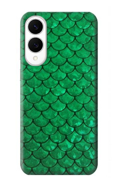 S2704 Green Fish Scale Pattern Graphic Case Cover Custodia per Samsung Galaxy S25 Edge