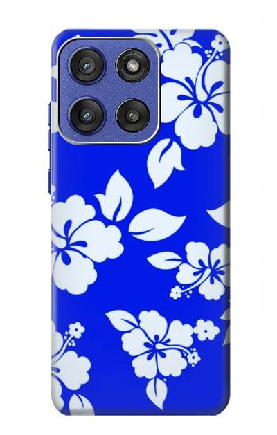 S2244 Hawaiian Hibiscus Blue Pattern Case Cover Custodia per Motorola Moto G Stylus 5G (2025), Edge 60 Stylus