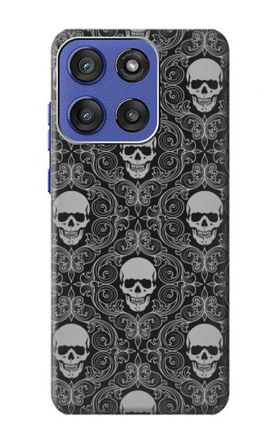 S2371 Skull Vintage Monochrome Pattern Case Cover Custodia per Motorola Moto G Stylus 5G (2025), Edge 60 Stylus