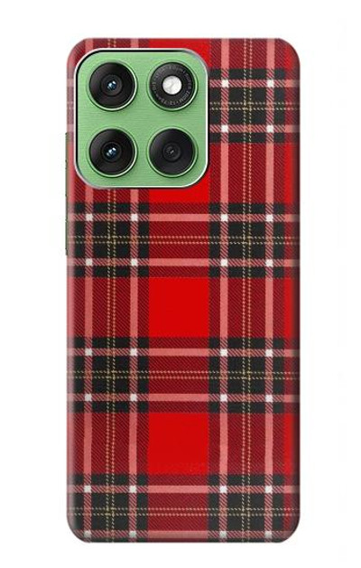 S2374 Tartan Red Pattern Case Cover Custodia per Motorola Edge 60