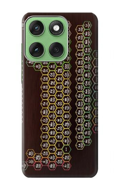 S3544 Neon Honeycomb Periodic Table Case Cover Custodia per Motorola Edge 60