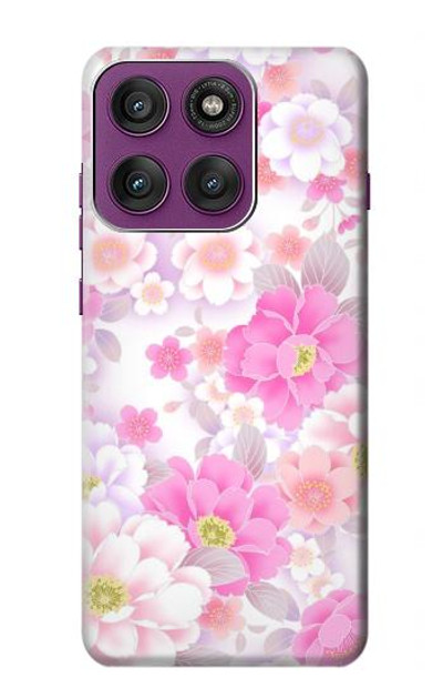S3036 Pink Sweet Flower Flora Case Cover Custodia per Motorola Edge 60 Pro