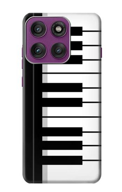 S3078 Black and White Piano Keyboard Case Cover Custodia per Motorola Edge 60 Pro