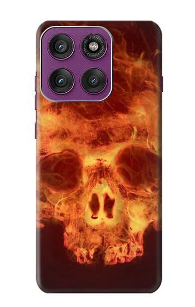 S3881 Fire Skull Case Cover Custodia per Motorola Edge 60 Pro