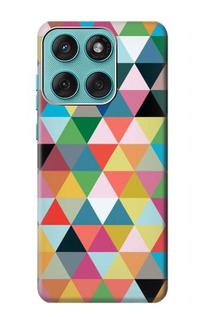S3049 Triangles Vibrant Colors Case Cover Custodia per Motorola Edge 60 Fusion