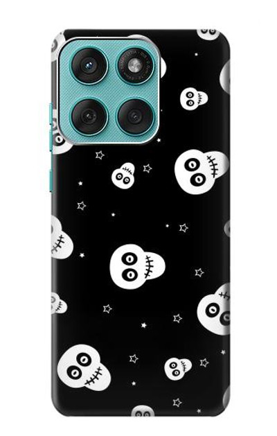 S3261 Smile Skull Halloween Pattern Case Cover Custodia per Motorola Edge 60 Fusion