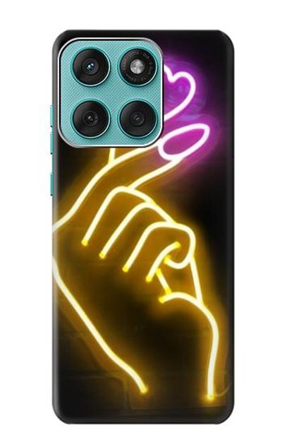 S3512 Cute Mini Heart Neon Graphic Case Cover Custodia per Motorola Edge 60 Fusion