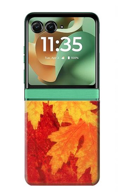 S0479 Maple Leaf Case Cover Custodia per Motorola Razr 60, Razr 2025
