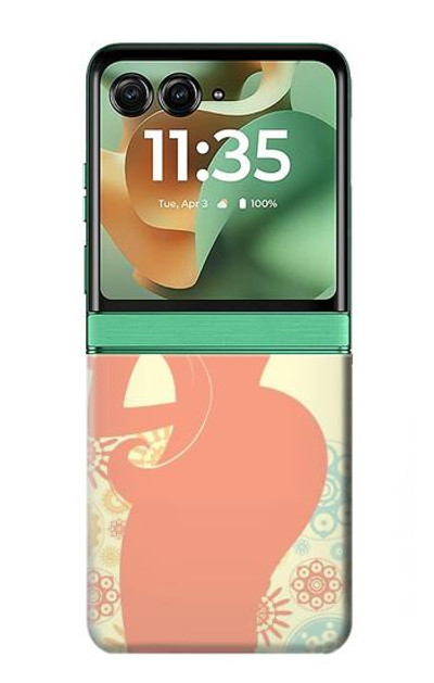 S0815 Pregnant Art Case Cover Custodia per Motorola Razr 60, Razr 2025