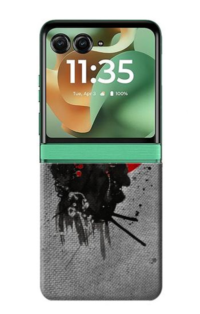 S3517 Japan Flag Samurai Case Cover Custodia per Motorola Razr 60, Razr 2025