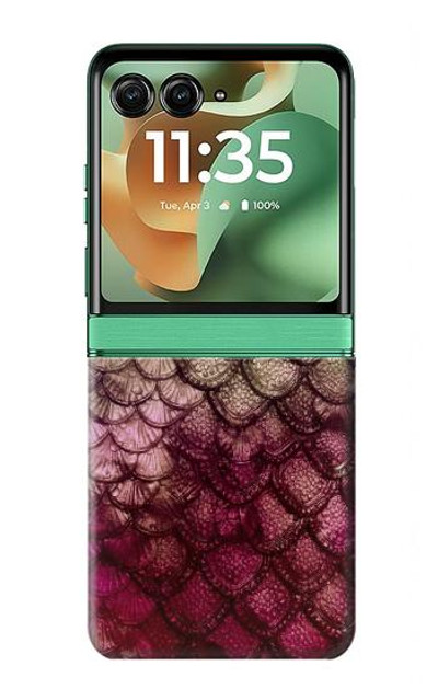 S3539 Mermaid Fish Scale Case Cover Custodia per Motorola Razr 60, Razr 2025