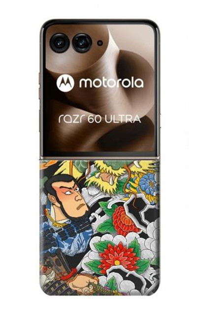 S0454 Japan Tattoo Case Cover Custodia per Motorola Razr 60 Ultra, Razr Ultra 2025