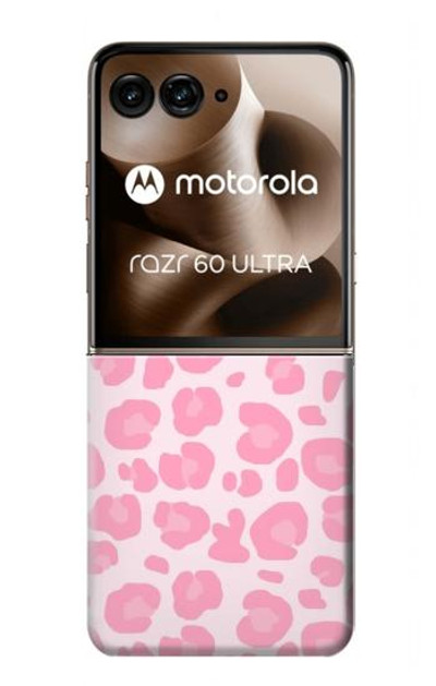 S2213 Pink Leopard Pattern Case Cover Custodia per Motorola Razr 60 Ultra, Razr Ultra 2025