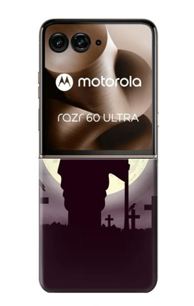S3262 Grim Reaper Night Moon Cemetery Case Cover Custodia per Motorola Razr 60 Ultra, Razr Ultra 2025