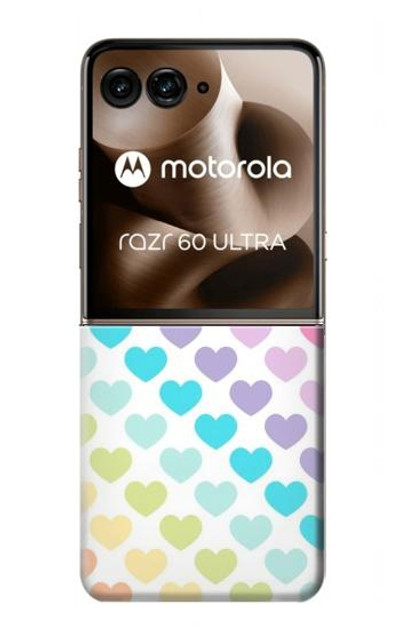 S3499 Colorful Heart Pattern Case Cover Custodia per Motorola Razr 60 Ultra, Razr Ultra 2025