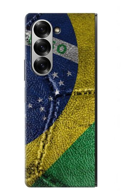 S3297 Brazil Flag Vintage Football Graphic Case Cover Custodia per Samsung Galaxy Z Fold 7