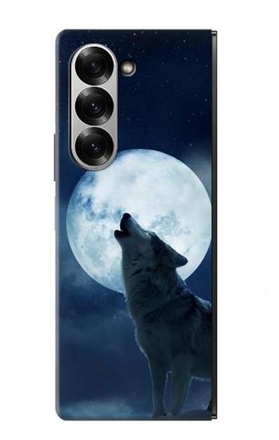 S3693 Grim White Wolf Full Moon Case Cover Custodia per Samsung Galaxy Z Fold 7