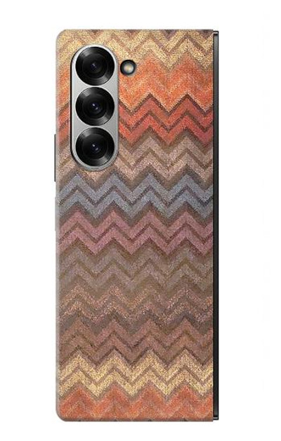 S3752 Zigzag Fabric Pattern Graphic Printed Case Cover Custodia per Samsung Galaxy Z Fold 7