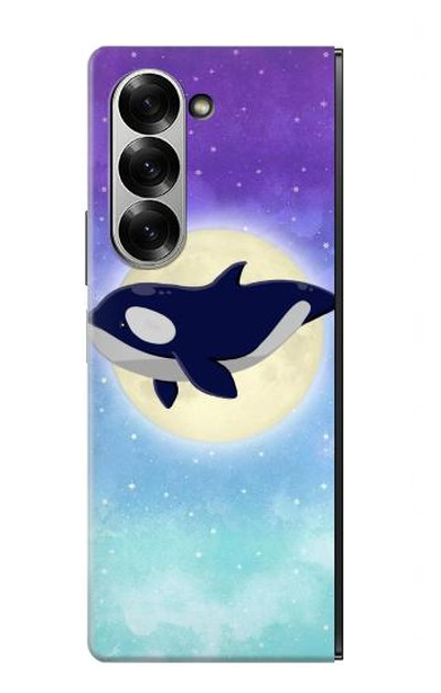 S3807 Killer Whale Orca Moon Pastel Fantasy Case Cover Custodia per Samsung Galaxy Z Fold 7
