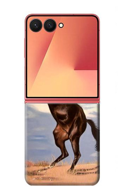 S0934 Wild Black Horse Case Cover Custodia per Samsung Galaxy Z Flip 7 S0934 Wild Black Horse Case Cover Custodia per Samsung Galaxy Z Flip 7