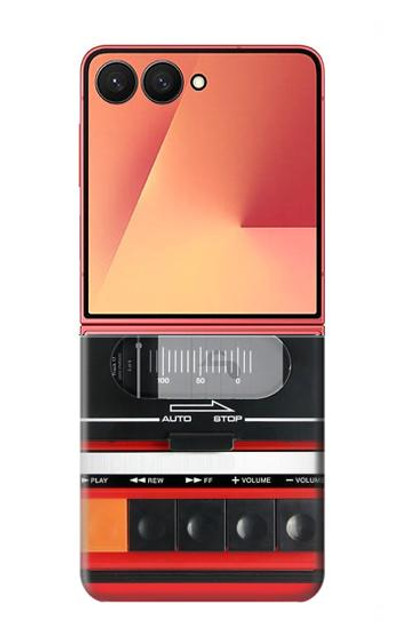 S3204 Red Cassette Recorder Graphic Case Cover Custodia per Samsung Galaxy Z Flip 7 S3204 Red Cassette Recorder Graphic Case Cover Custodia per Samsung Galaxy Z Flip 7