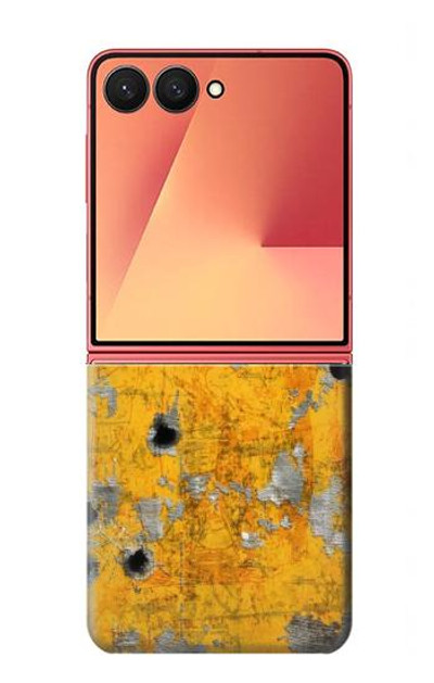 S3528 Bullet Rusting Yellow Metal Case Cover Custodia per Samsung Galaxy Z Flip 7