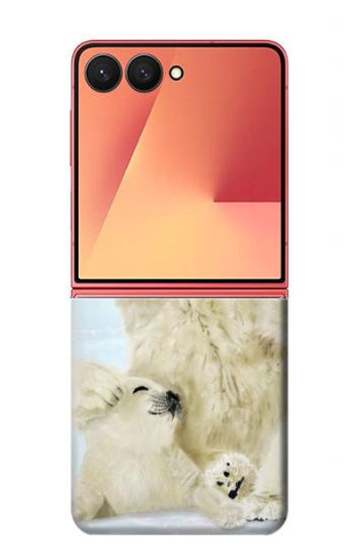 S3794 Arctic Polar Bear and Seal Paint Case Cover Custodia per Samsung Galaxy Z Flip 7