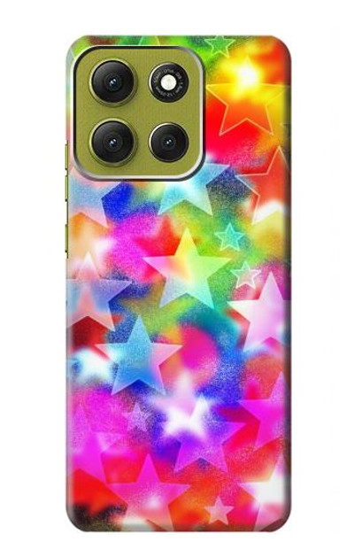 S3292 Colourful Disco Star Case Cover Custodia per Motorola Moto G86