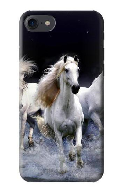 S0246 White Horse Case Cover Custodia per iPhone 7, iPhone 8