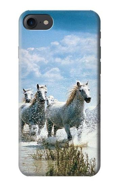 S0250 White Horse Case Cover Custodia per iPhone 7, iPhone 8