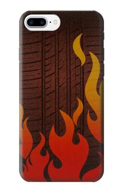 S2988 Rally Car Tire Fire Case Cover Custodia per iPhone 7 Plus, iPhone 8 Plus