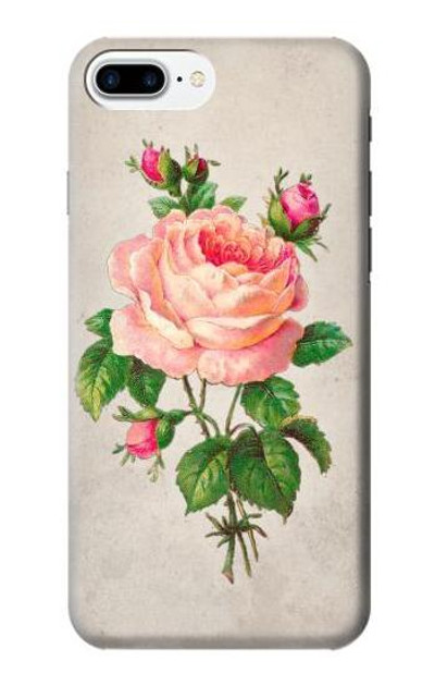 S3079 Vintage Pink Rose Case Cover Custodia per iPhone 7 Plus, iPhone 8 Plus