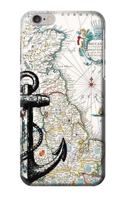 S1962 Nautical Chart Case Cover Custodia per iPhone 6 6S