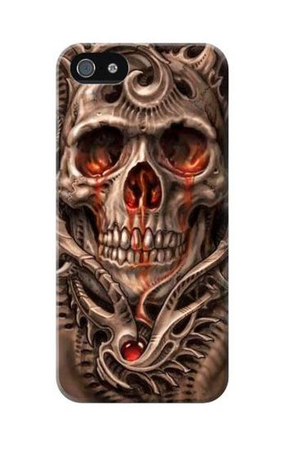 S1675 Skull Blood Tattoo Case Cover Custodia per iPhone 5C