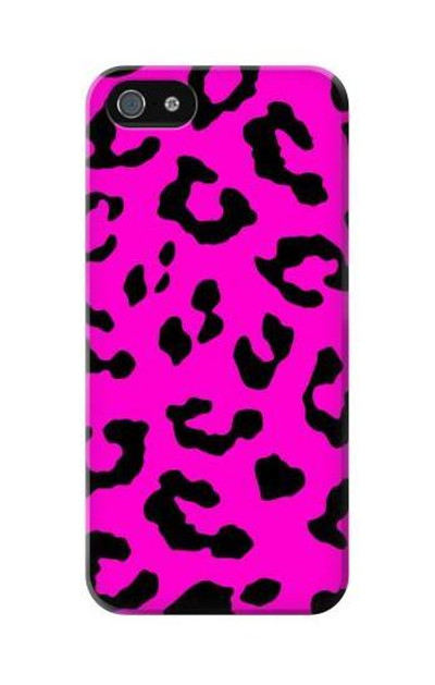 S1850 Pink Leopard Pattern Case Cover Custodia per iPhone 5C