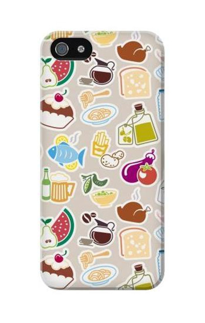 S2321 Food and Drink Seamless Case Cover Custodia per iPhone 5C