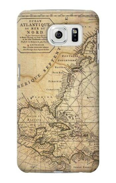 S2506 Exploration North America Map Case Cover Custodia per Samsung Galaxy S7 Edge