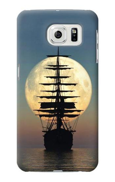 S2897 Pirate Ship Moon Night Case Cover Custodia per Samsung Galaxy S7 Edge