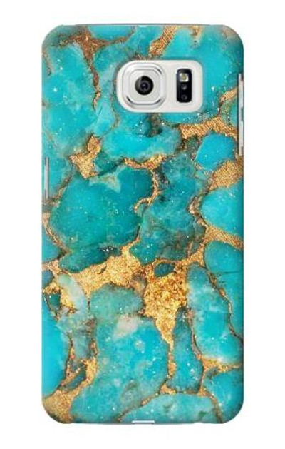 S2906 Aqua Turquoise Stone Case Cover Custodia per Samsung Galaxy S7 Edge