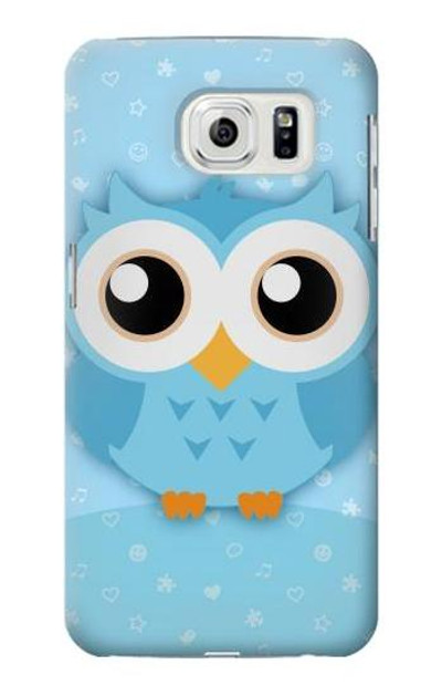 S3029 Cute Blue Owl Case Cover Custodia per Samsung Galaxy S7 Edge