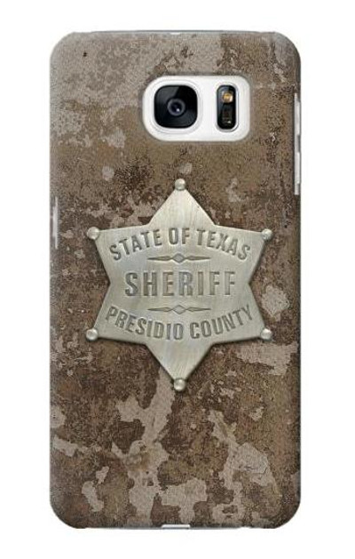 S2868 Texas Presidio County Sheriff Badge Case Cover Custodia per Samsung Galaxy S7