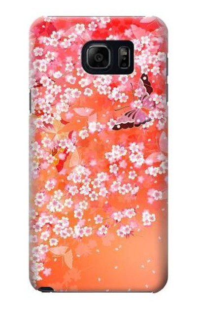 S2543 Japanese Kimono Style Flower Pattern Case Cover Custodia per Samsung Galaxy S6 Edge Plus