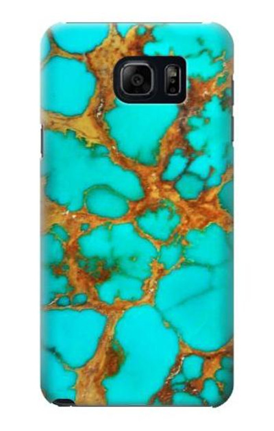 S2688 Aqua Copper Turquoise Gemstone Graphic Case Cover Custodia per Samsung Galaxy S6 Edge Plus