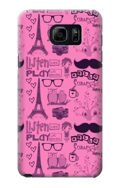 S2885 Paris Pink Case Cover Custodia per Samsung Galaxy S6 Edge Plus