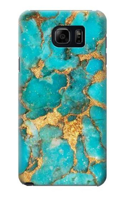 S2906 Aqua Turquoise Stone Case Cover Custodia per Samsung Galaxy S6 Edge Plus