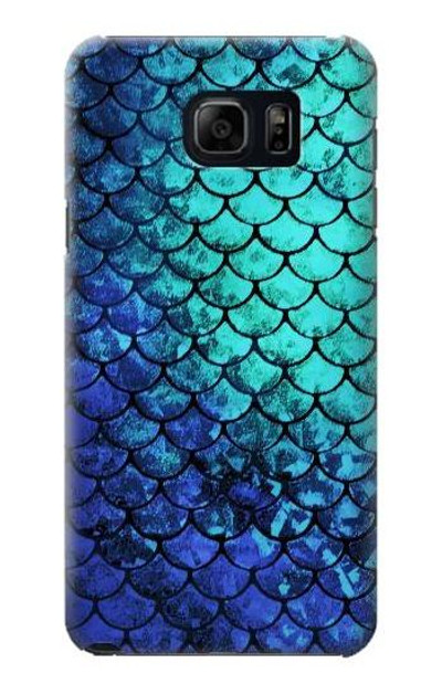 S3047 Green Mermaid Fish Scale Case Cover Custodia per Samsung Galaxy S6 Edge Plus