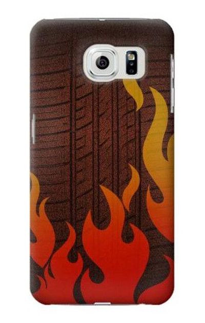 S2988 Rally Car Tire Fire Case Cover Custodia per Samsung Galaxy S6