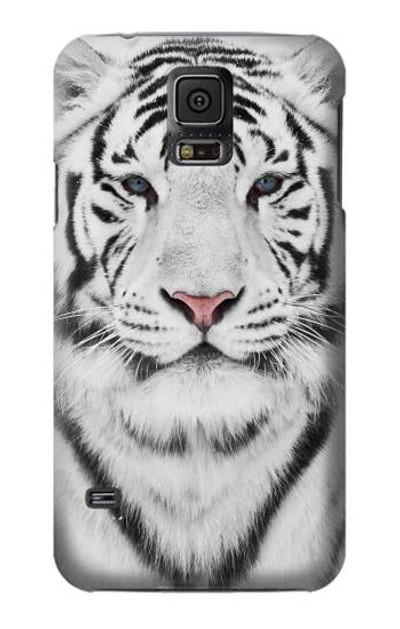 S2553 White Tiger Case Cover Custodia per Samsung Galaxy S5